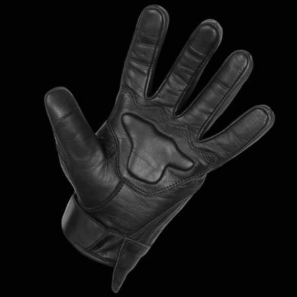 Men's Premium Waxed Austin Brown Leather Perforated Motorcycle Gloves - Picture 6 of 9